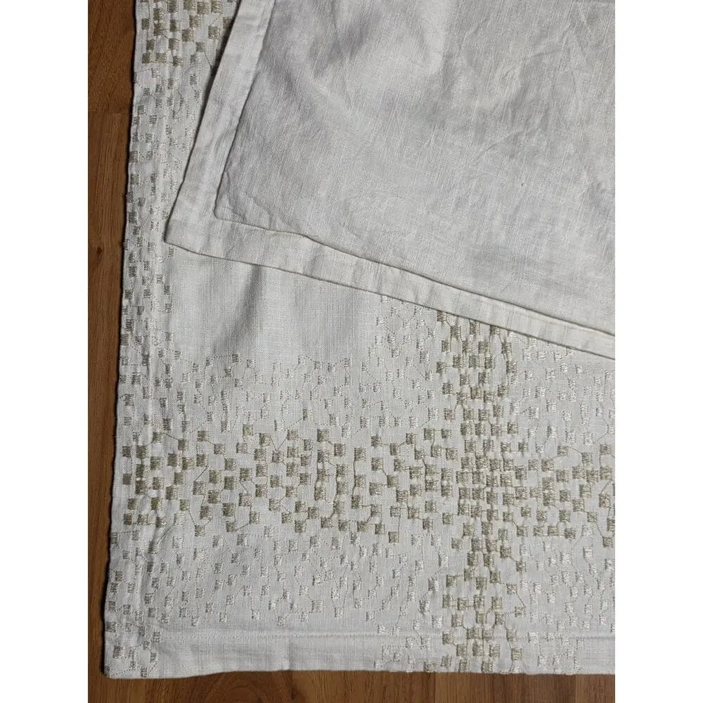 Hotel Collection Mosaic Grid Embroidered 100% Cotton Pillow Sham Standard X2